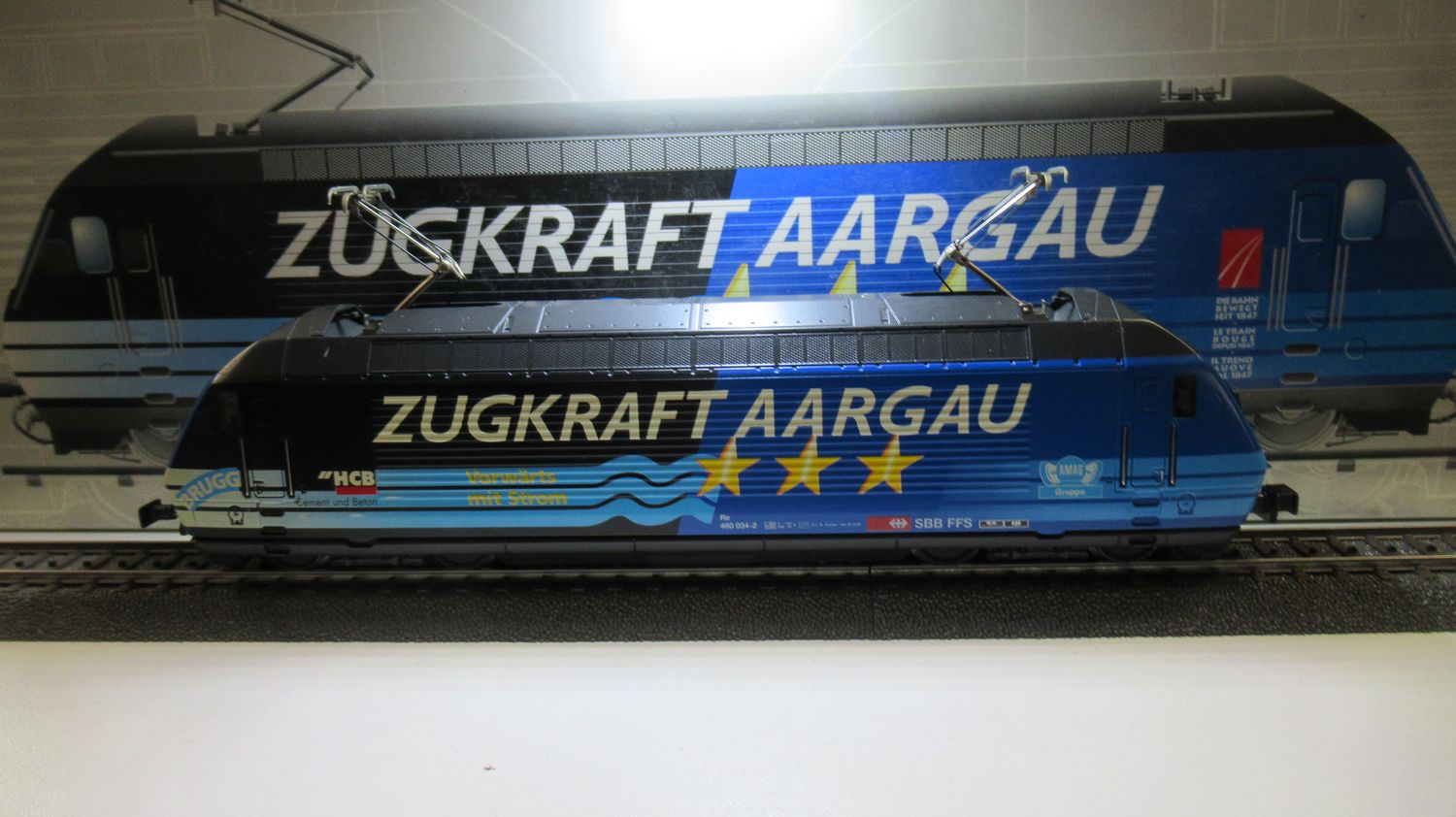 HAG  Re 460 ZUGRAFT AARGAU Digitale ESU V5 FX platine LED