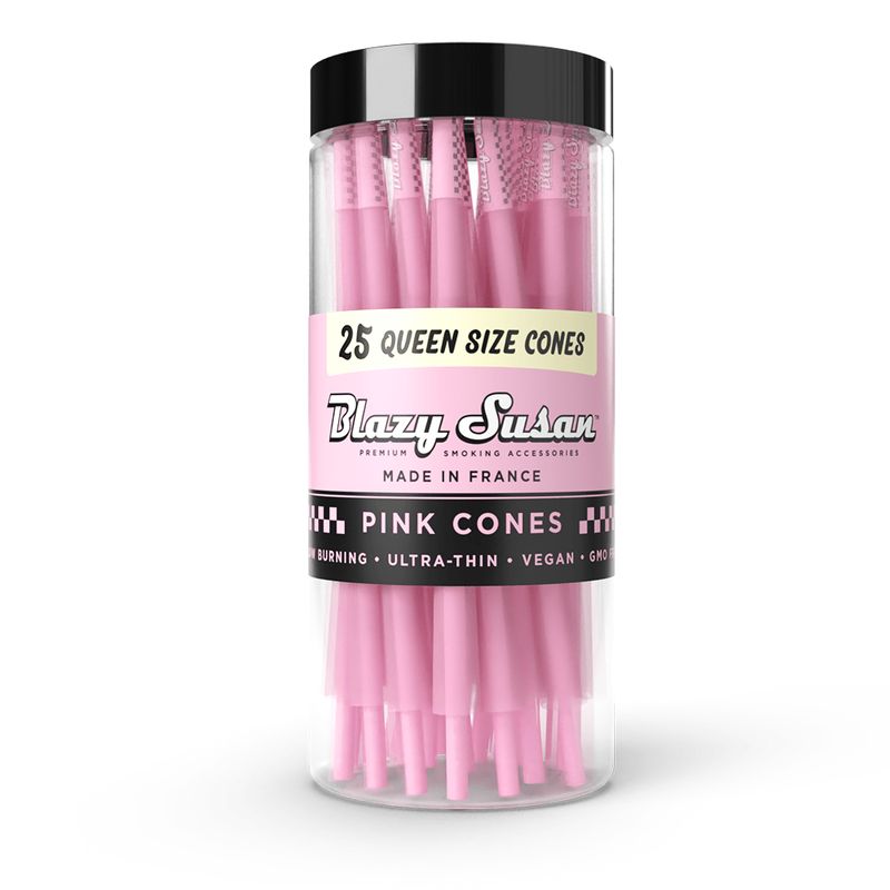 25 queen size cones blazy susan pink cones