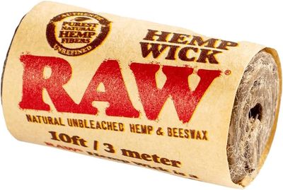 Raw hemp wick unbleached hemp &amp; beeswax 10 ft