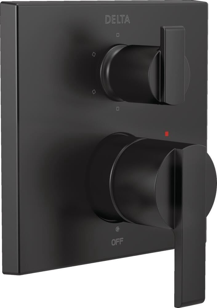 Delta Ara Rough Not Included 2-Handle Diverter Valve with 3-Setting Integrated Diverter in Matte Black (Valve not Included)