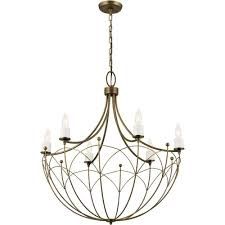 KICHLER Topiary 6-Light Chandelier- Bronze