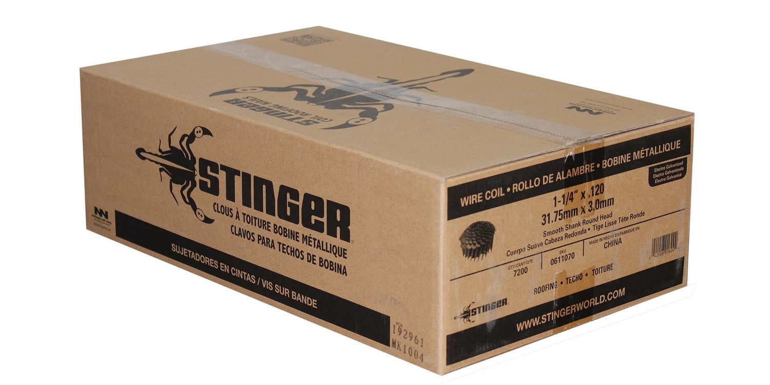 Stinger Coil Roofing Nails 1-1/4 in x 0.120