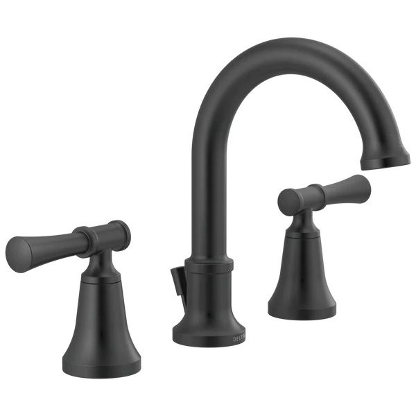 Delta Chamberlain 8 in. Widespread 2-Handle Bathroom Faucet: Matte Black
