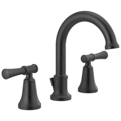 Delta Chamberlain 8 in. Widespread 2-Handle Bathroom Faucet: Matte Black