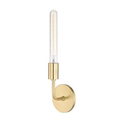 MITZI HUDSON VALLEY LIGHTING  Ava 1-Light Aged Brass 16.5 in. H Wall Sconce