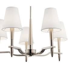 Kichler &quot;Kinsey&quot; 5 Light 27 inch Polished Nickel Chandelier 1 Tier Medium Ceiling Light, Medium