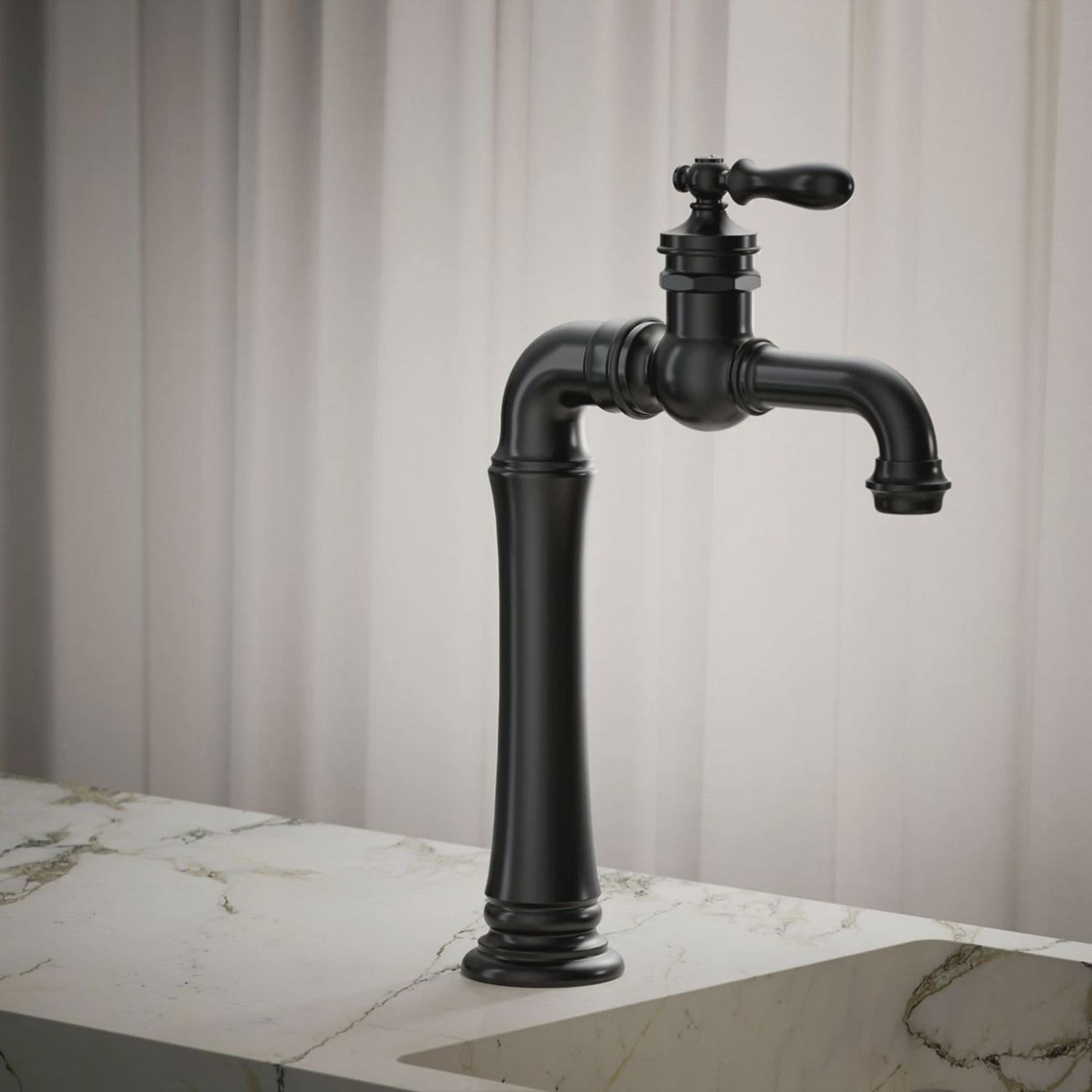 EBAY KOHLER Artifacts Single Handle Bathroom Faucet in Matte Black