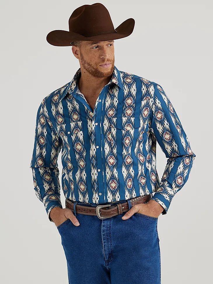 Wrangler Checotah® Western Long Sleeve Shirt - 112344419