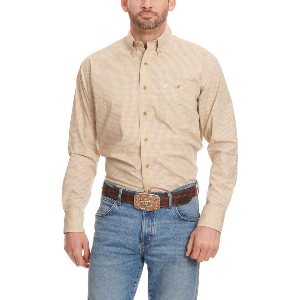 Men&#39;s Long Sleeve Relaxed Fit Western Shirt - 112330360