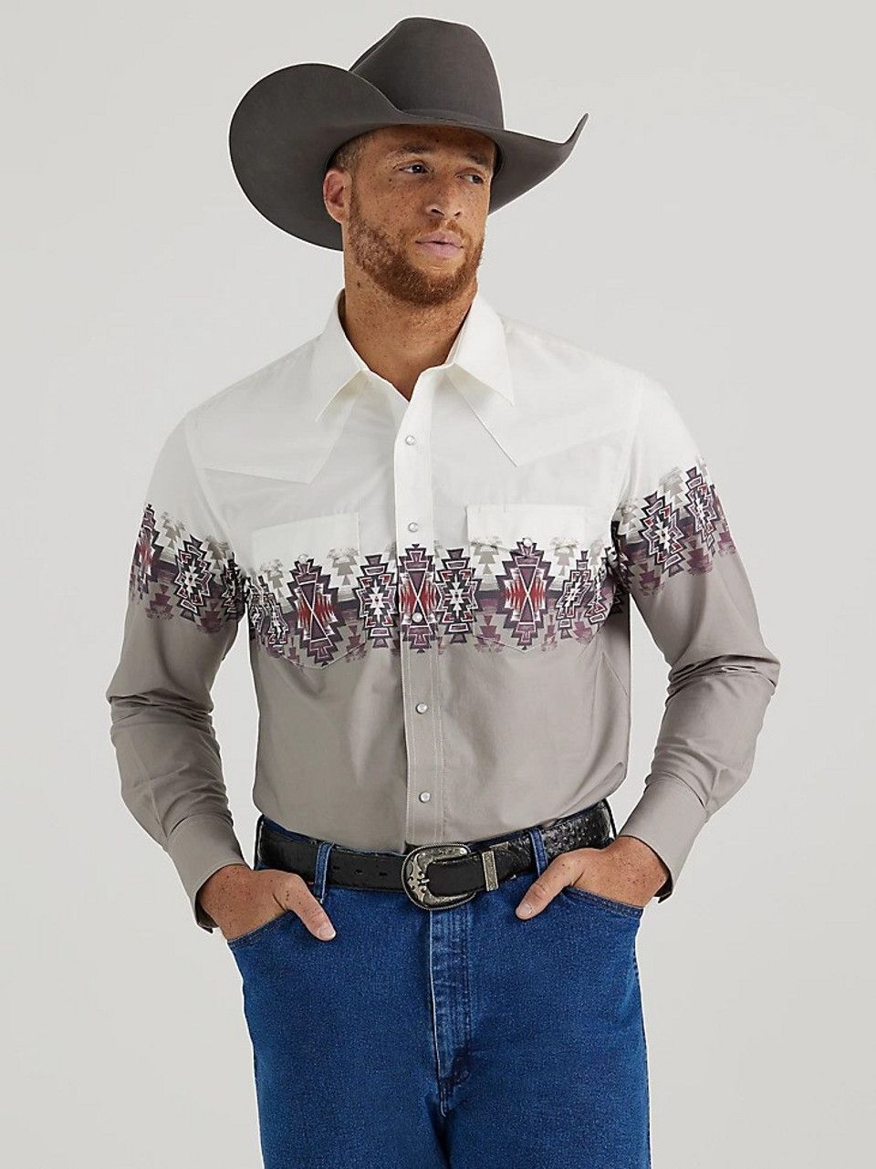 Wrangler Checotah® Western Long Sleeve Shirt - 112344420