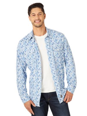 Wrangler - Men&#39;s Retro Longe Sleeve Button-Down Premium - MVR600B