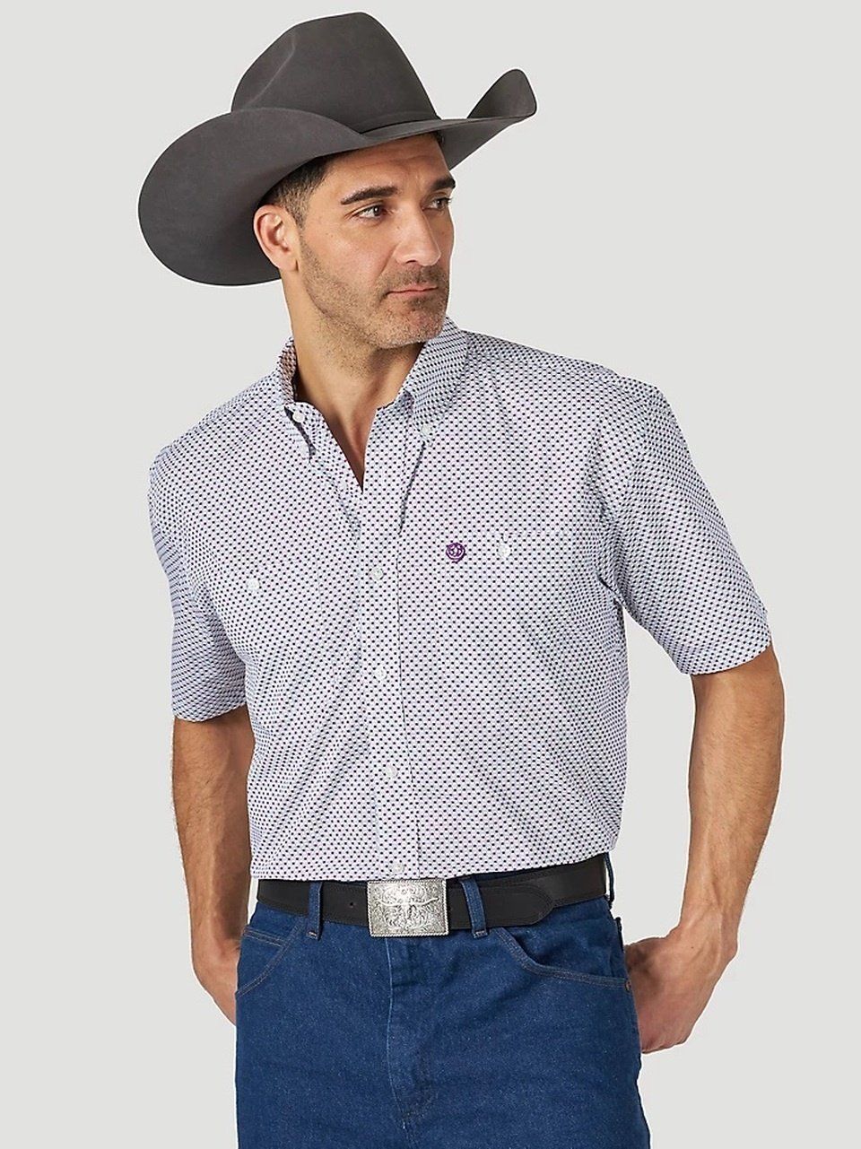Wrangler - Men&#39;s George Strait Two Pocket Short Sleeve Shirt - 112314997