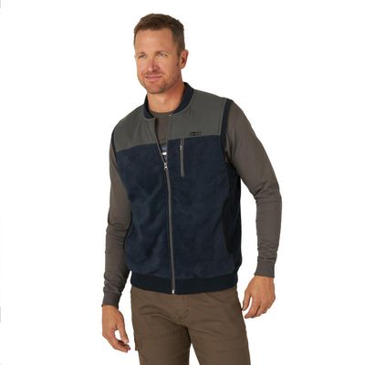 Wrangler - Men&#39;s ATG X Fleece Bomber Vest - NSV35DS