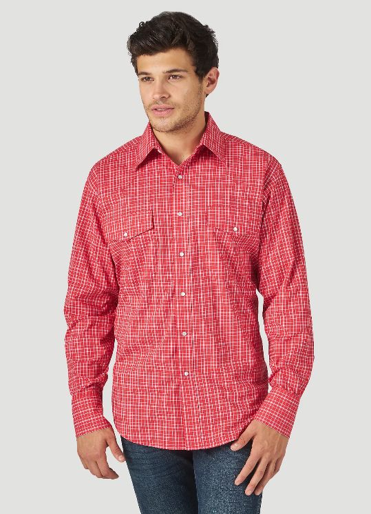 Wrangler - Men&#39;s Wrinkle Resist Long Sleeve Shirt - MWR427R