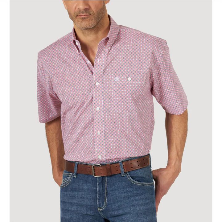Wrangler - Mens Relaxed Fit Short Sleeve Shirt - 112315008