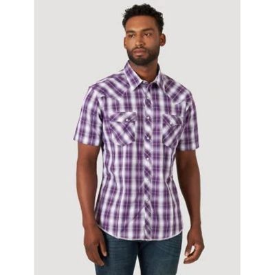Wrangler - Men&#39;s Fashion Snap Short Sleeve Shirt - MVG347P