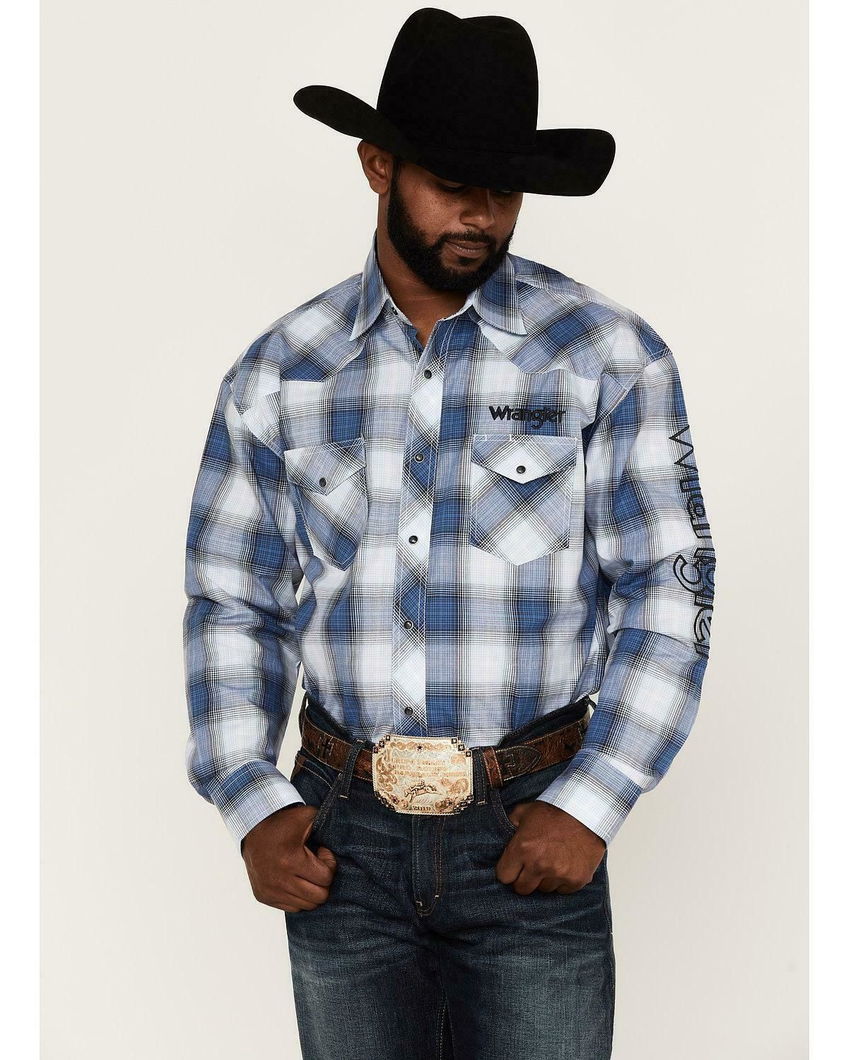 Wrangler - Men&#39;s Logo Long Sleeve Shirt - 112314647