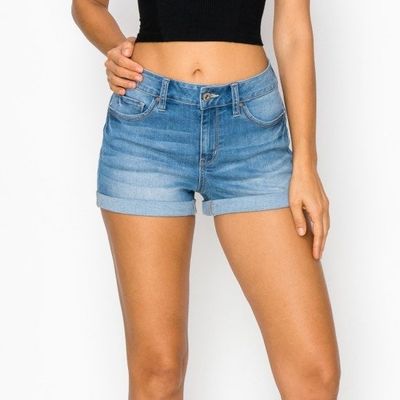 WAX JEAN WOMEN HIGH RISE  SHORTS 90232