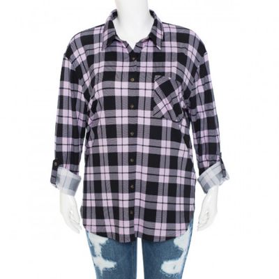 AMBIANCE PLUS SIZE WOMEN CHECKERED SHIRT STYLE 73219-1XL