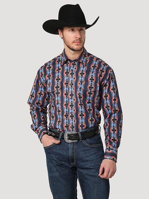 Wrangler - Men&#39;s Checotah Long Sleeve Snap Shirt Print - 112314825