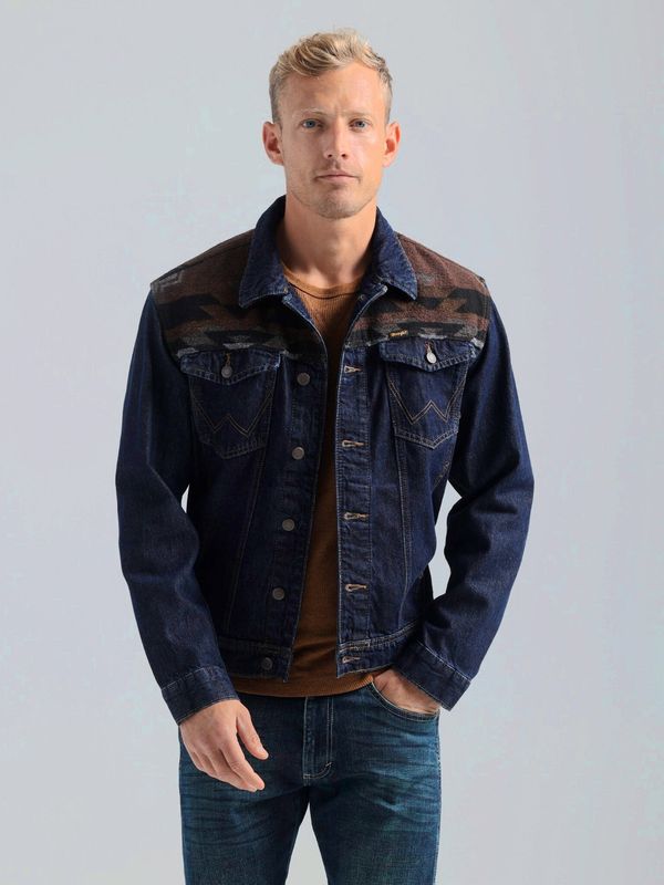 Wrangler - Men&#39;s Denim Jacket With Contrasting Yoke - 112318260