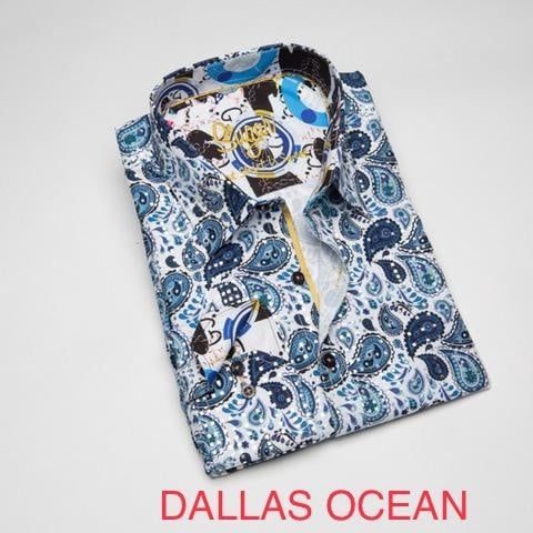 Sugar - Men&#39;s Print Dress Shirt - Dallas