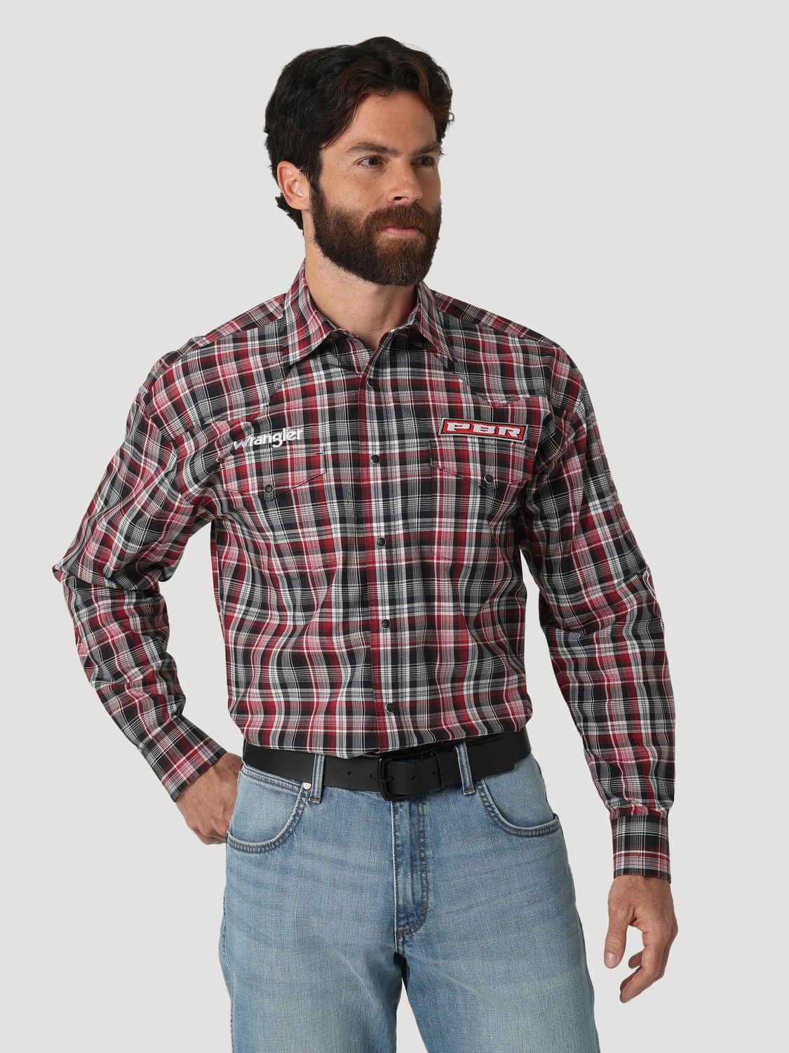 Wrangler - Men&#39;s PBR Long Sleeve Logo Shirt - 112317135