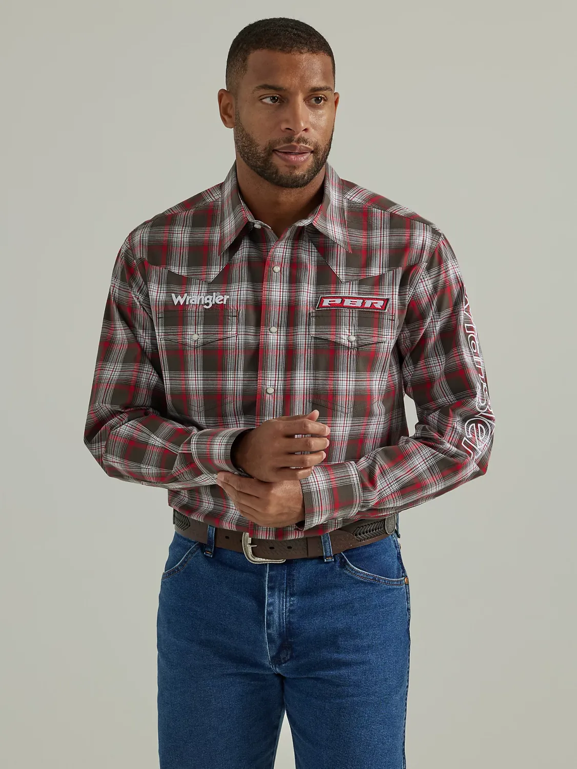 Men&#39;s Western PBR Logo Long Sleeve Shirt - 112330377