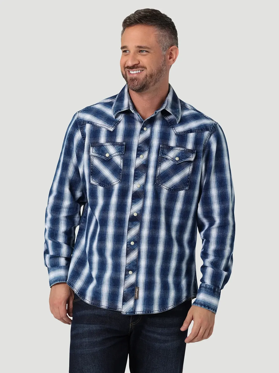 Men&#39;s Retro Premium Long Sleeve Plaid Shirt - 112330787