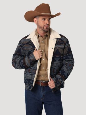 Wrangler® Jacquard Jacket - Sherpa Lined - 112335736