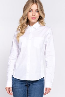 Active USA - 3/4 Roll Up Slv Stretch Shirt - T13463