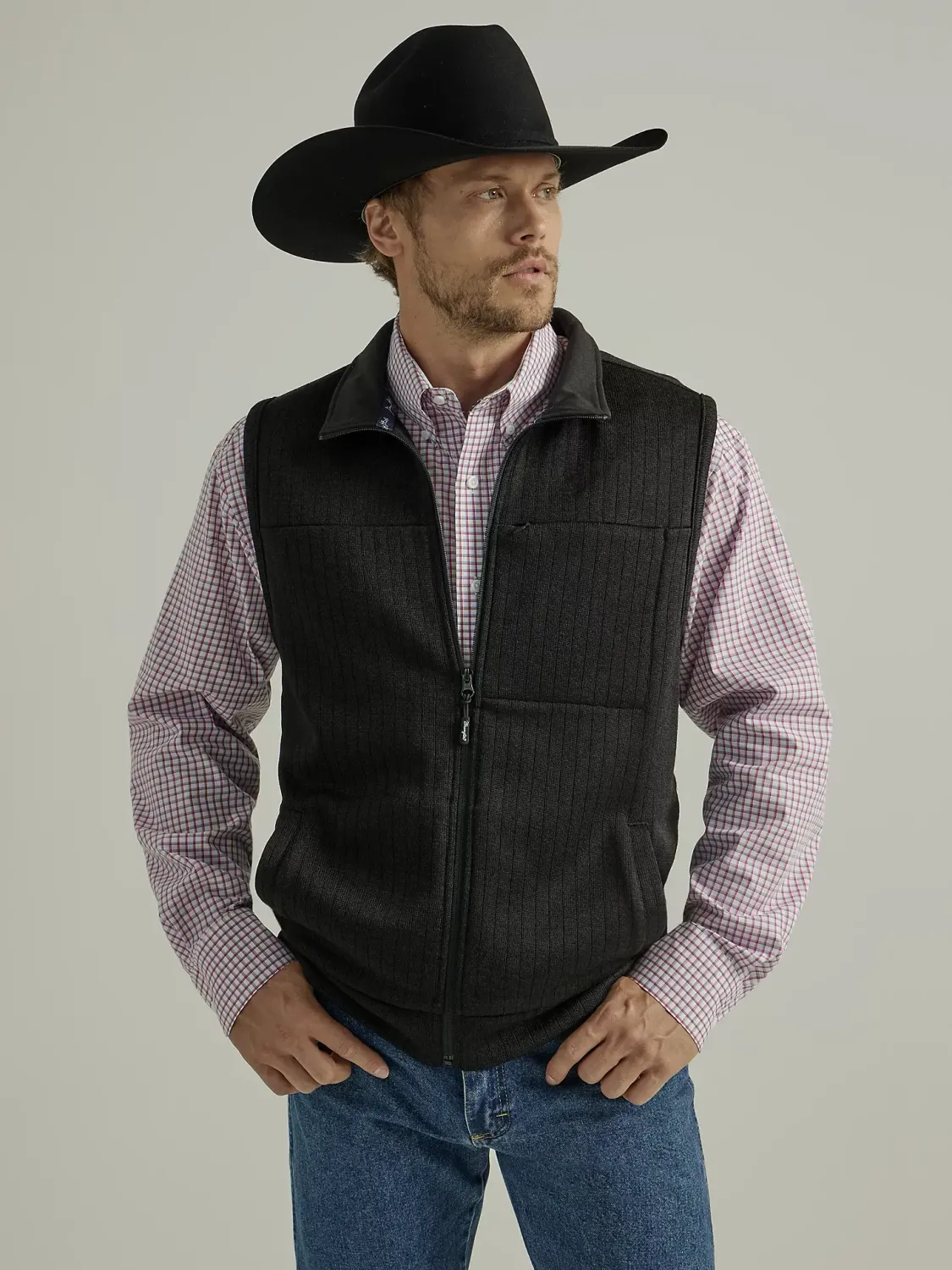 Men&#39;s George Strait Zip Front Knit Vest - 112334104