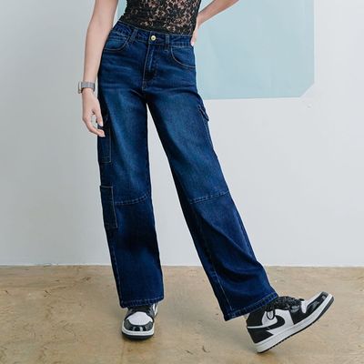 Wax Jean - Women&#39;s Cargot Pocket Jean with Knee Cutline - 90336