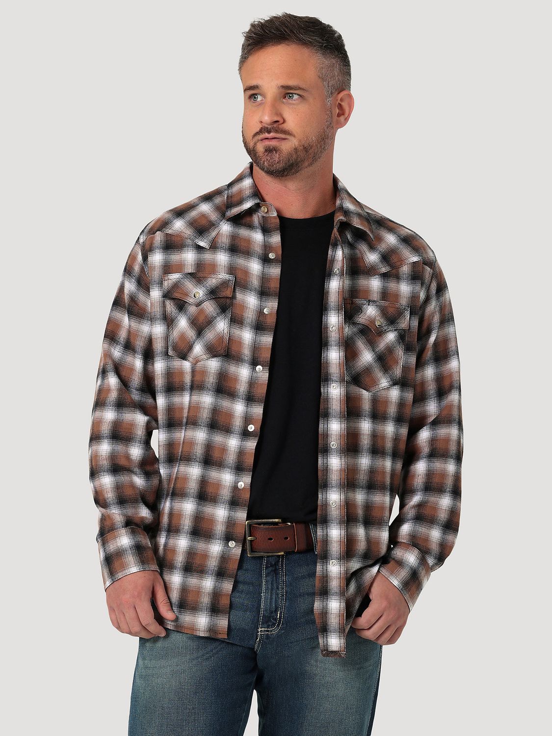 Men&#39;s Retro Long Sleeve Flannel - 112330474