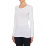 Women&#39;s Long Sleeve Boy Tee- 62800, Color: WHITE, Size: S