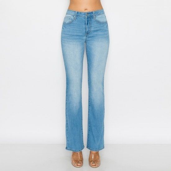Wax Jeans - Repreve High Rise Bootcut Jean - 90248, Color: LIGHT, Size: 1