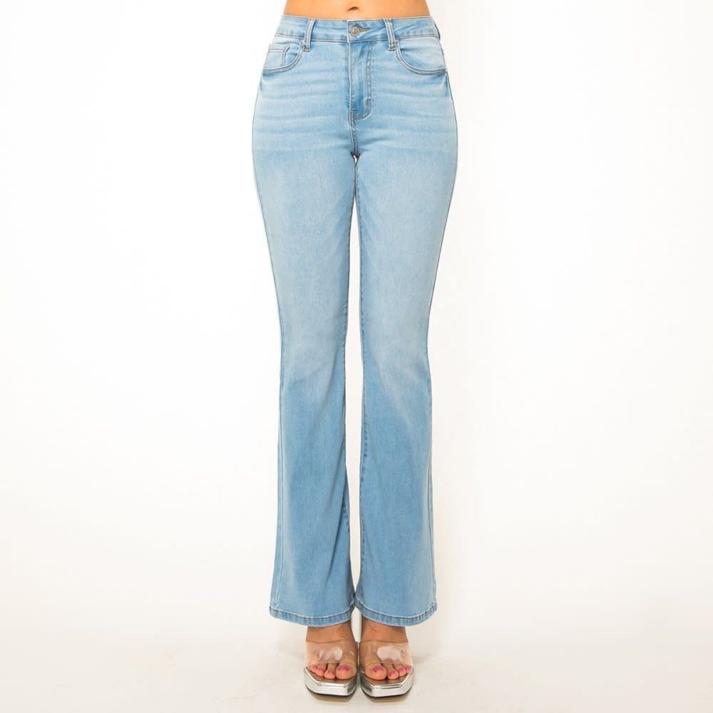 Wax Jean Women&#39;s Slim Bootcut Jean - 90332, Color: Light, Size: 1