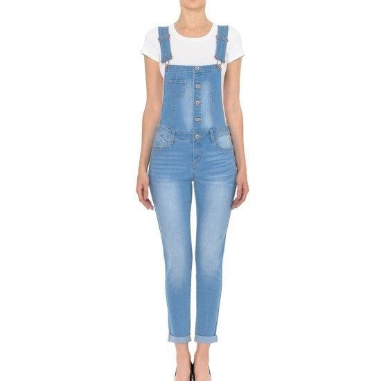 WAX JEANS Women Overall Pants 90166, Color: LIGHT, Size: S