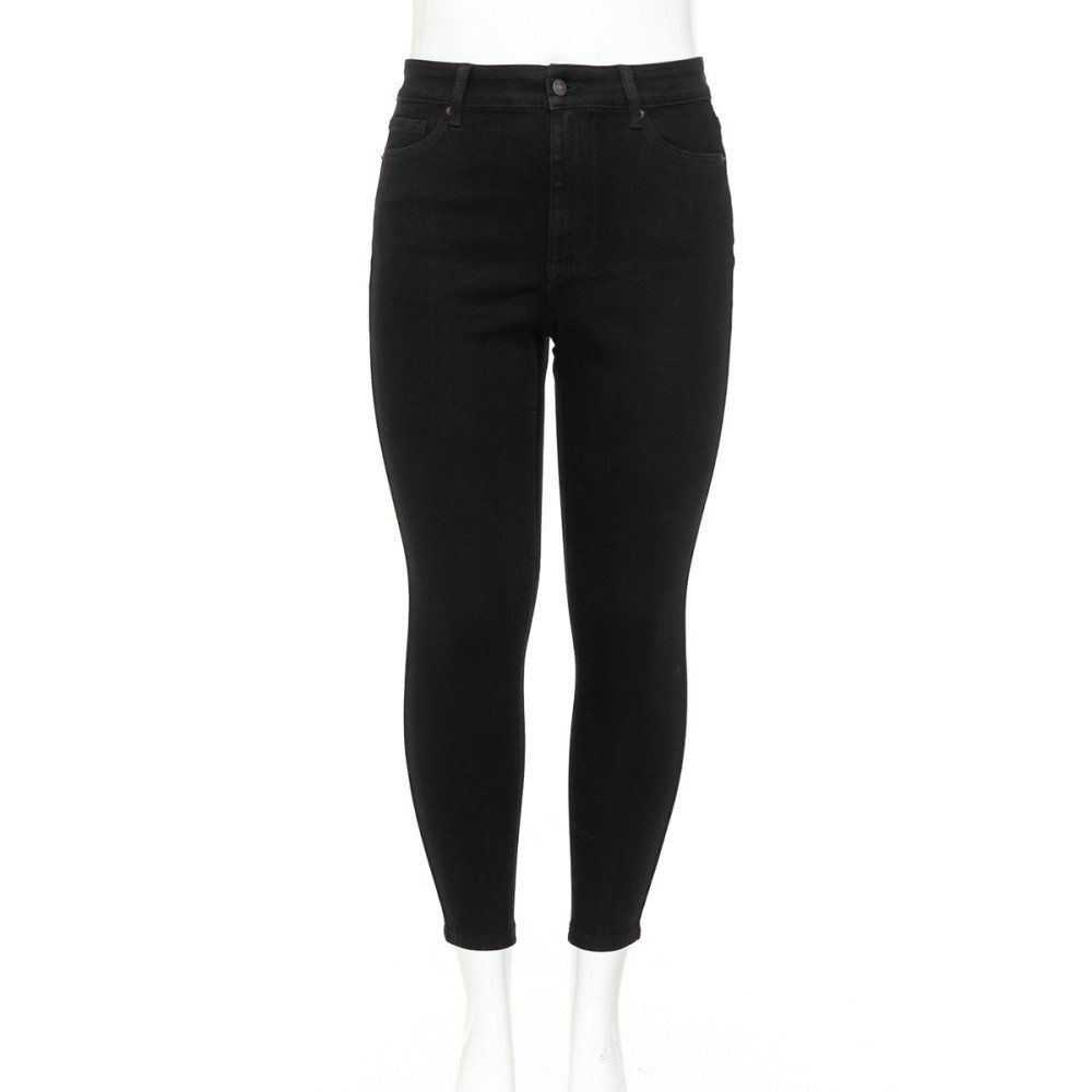 Wax Jean - Women&#39;s Plus Authentic High Rise Basic Skinny Jean - 90284XL, Color: BLACK, Size: 14