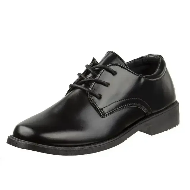 Josmo Boys Classic Oxford Casual Dress Shoe - 80351, Color: BLACK, Size: 13