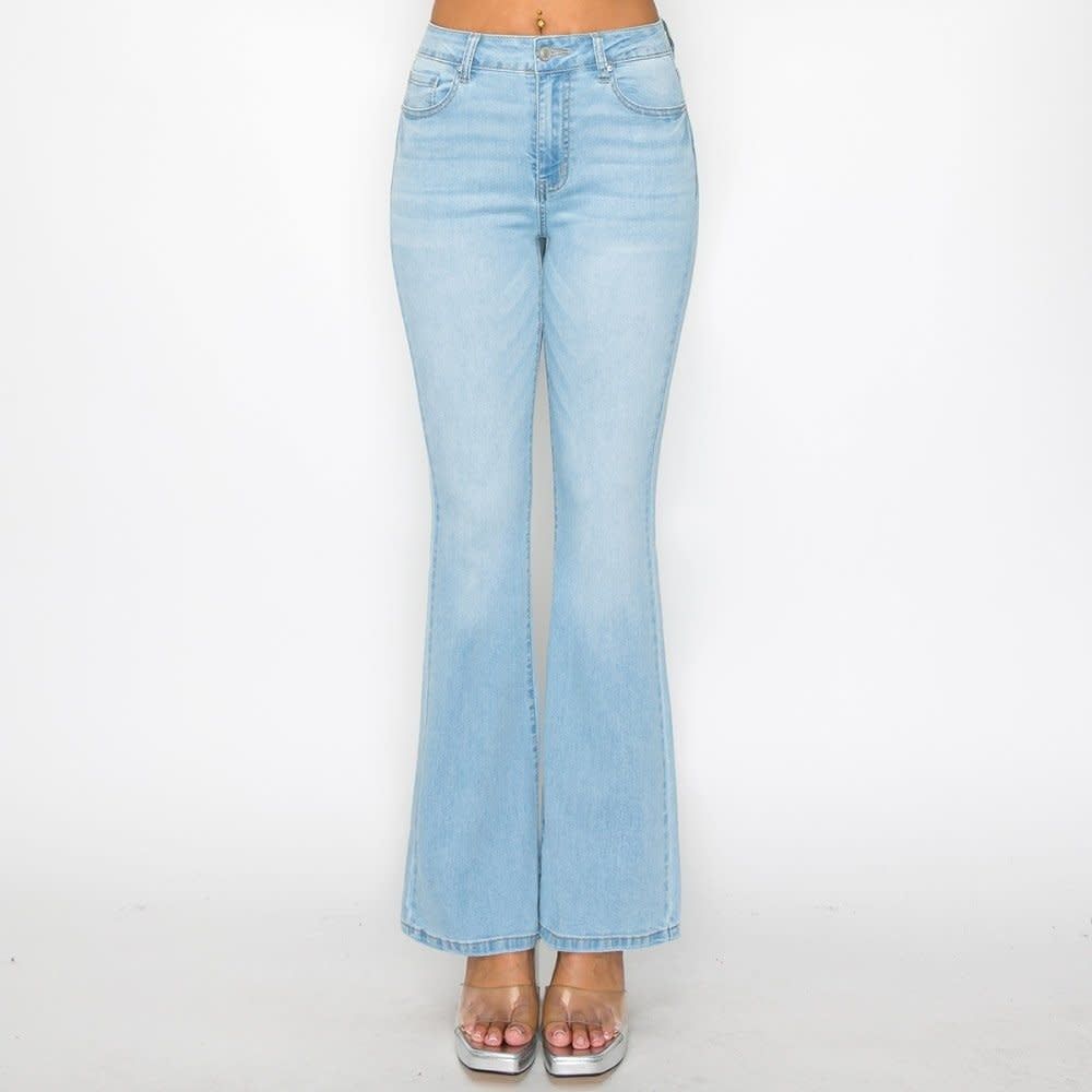 Wax Jean - Women&#39;s Flap Back Bootcut Jean - 90344, Color: LIGHT, Size: 1