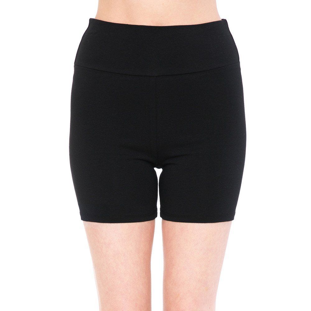 Ambiance - Women&#39;s  High Waist Bike Short - 73317, Color: BLACK, Size: S