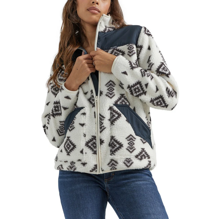 Wrangler Womens Retro® Western Vintage Sherpa Pullover - 112353130