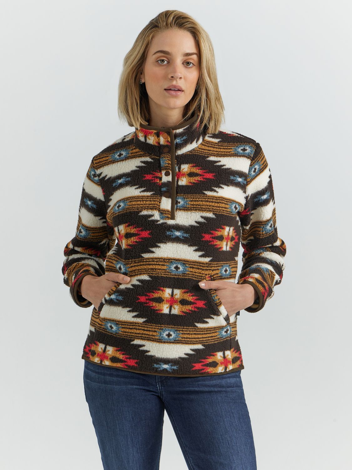 Wrangler Womens Retro® Americana Sherpa Pullover - 112353121