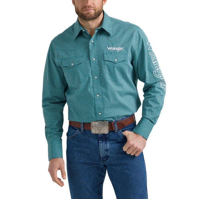 Wrangler Mens Long Sleeve Logo Shirt - 112352384