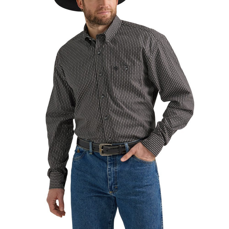 Wrangler® Mens George Strait Long Sleeve Shirt - 112352724
