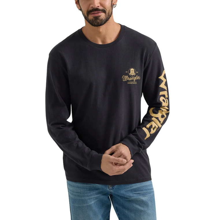Wrangler® Mens Graphic Long Sleeve T-Shirt - 112350076