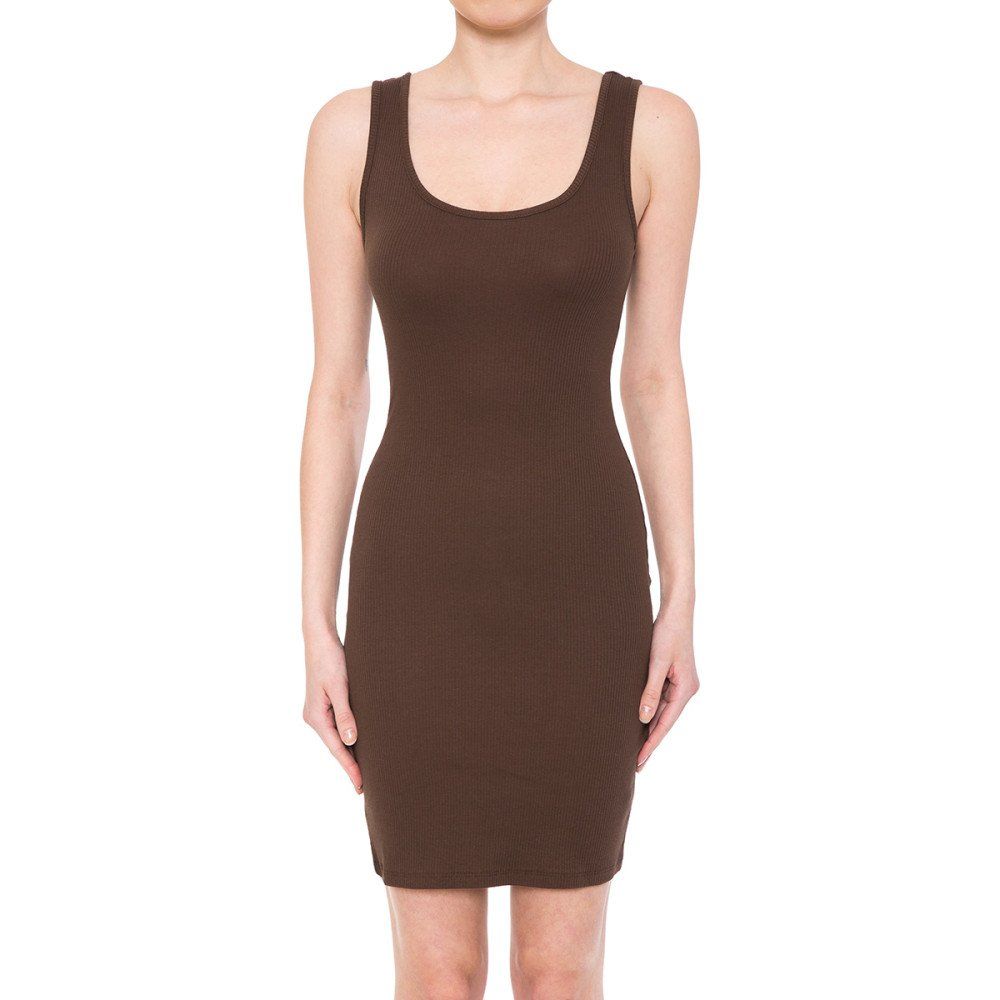 Ambiance - Women&#39;s Bodycon Dress - 71075, Color: BROWN, Size: S