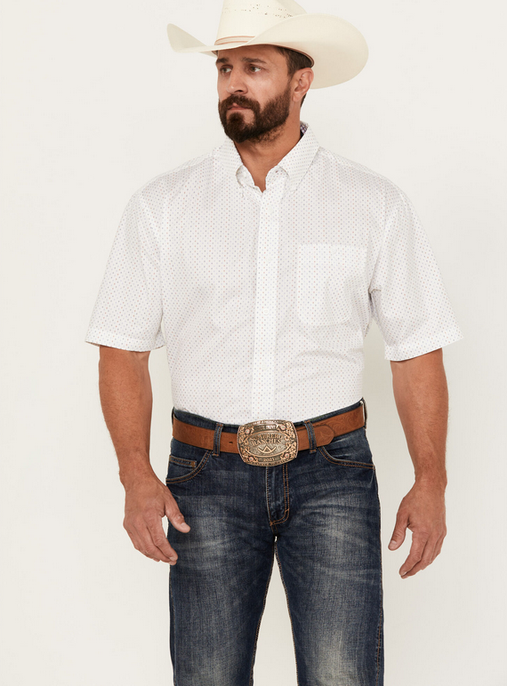 Wrangler® George Strait One Pocket Short Sleeve Shirt - 112327818