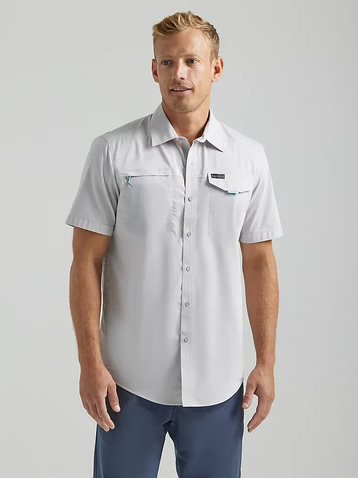 ATG X Wrangler - Men&#39;s Asymmetric Zip Pocket Shirt Solid - 112333905 